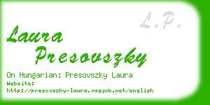 laura presovszky business card
